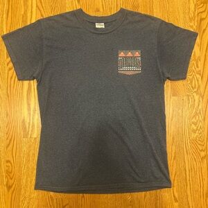 University of Illinois Gray Graphic Pocket Tee